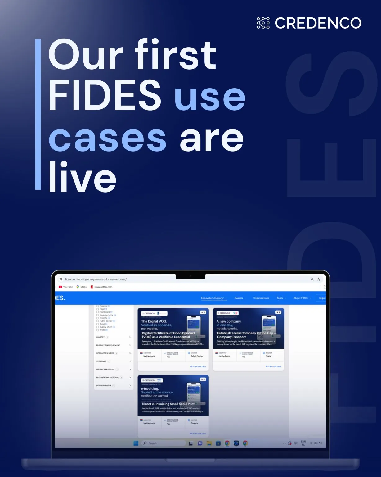 Our first three FIDES use cases are now live